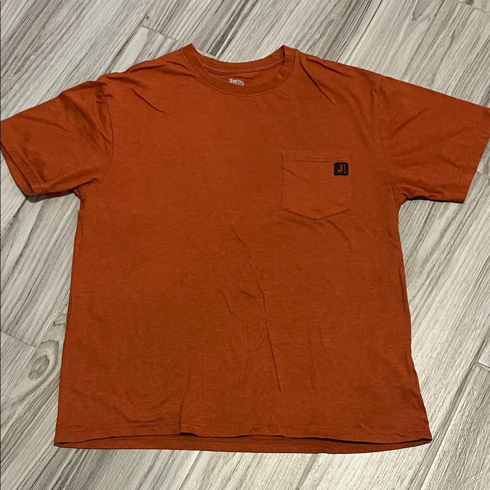Justin Boots Men's Rust Short Sleeve Tee